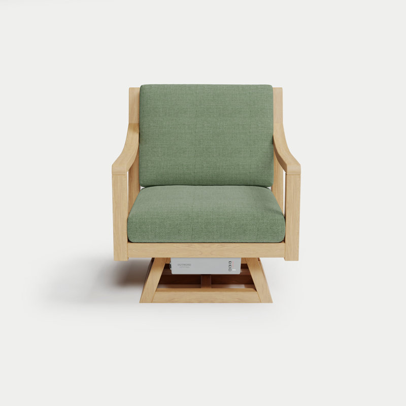 Solerno Heated Swivel Chair — Dove, Aloe