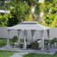 Outsunny 3 x 4m Garden Gazebo with Sides Double Roof-2096864519