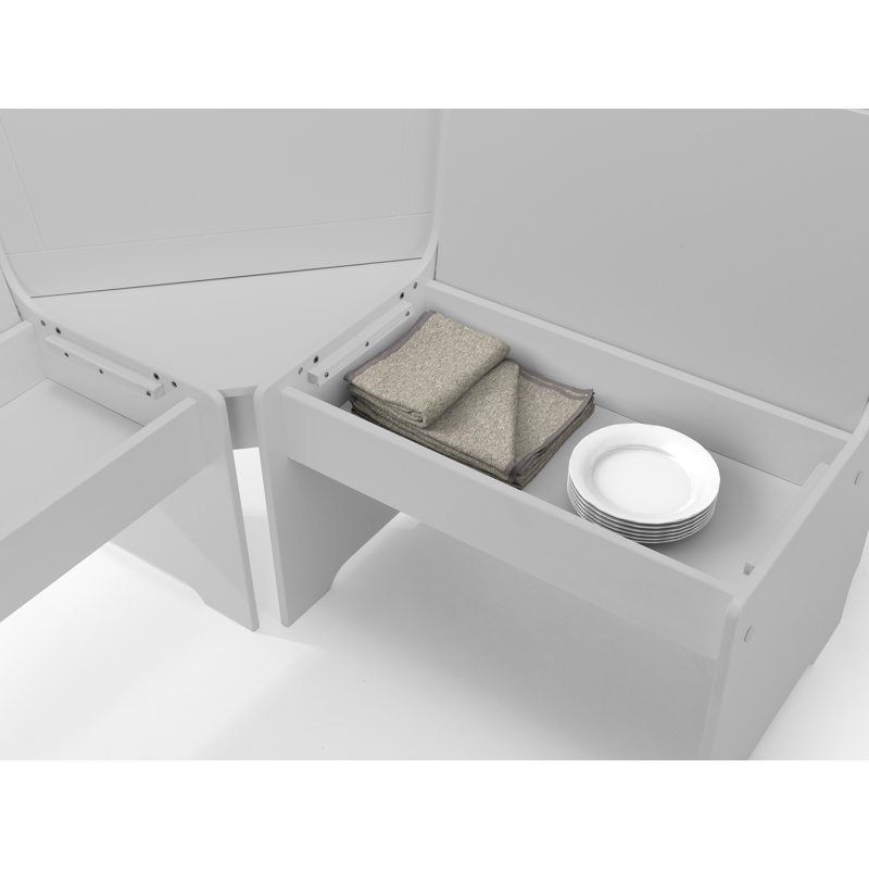 Lief 5 - Person Breakfast Nook Dining Set, Grey