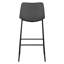 Chaise de bureau debout avec housse en similicuir gris, chaise de travail stable en similicuir à base en métal noir, hauteur de bar debout, structure