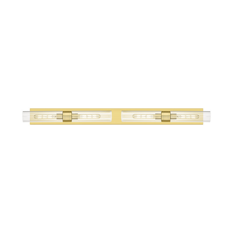 Ballston - Maliyah - 4 Light 51" Bath Vanity Light, Satin Gold, Seedy