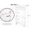 Table de coin 33,8 po Milk White