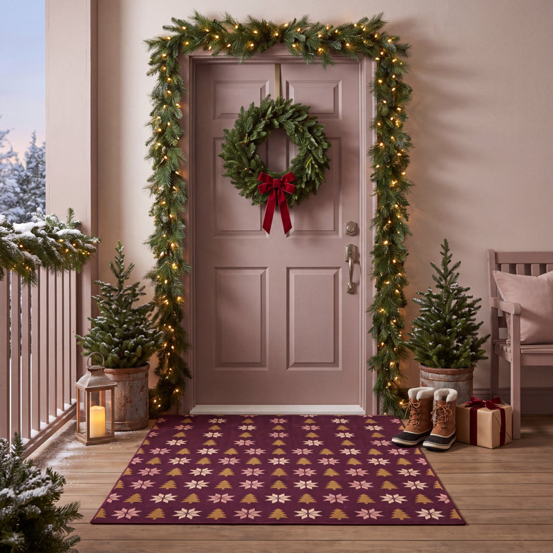 Tapis de Noël moderne Selge, Rectangle 6'7" x 8'6"