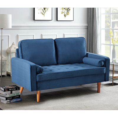 Eleesha 57.8'' Velvet Loveseat