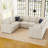 Upholstered 110.2 " U-Shaped Sofa Bed-101957209