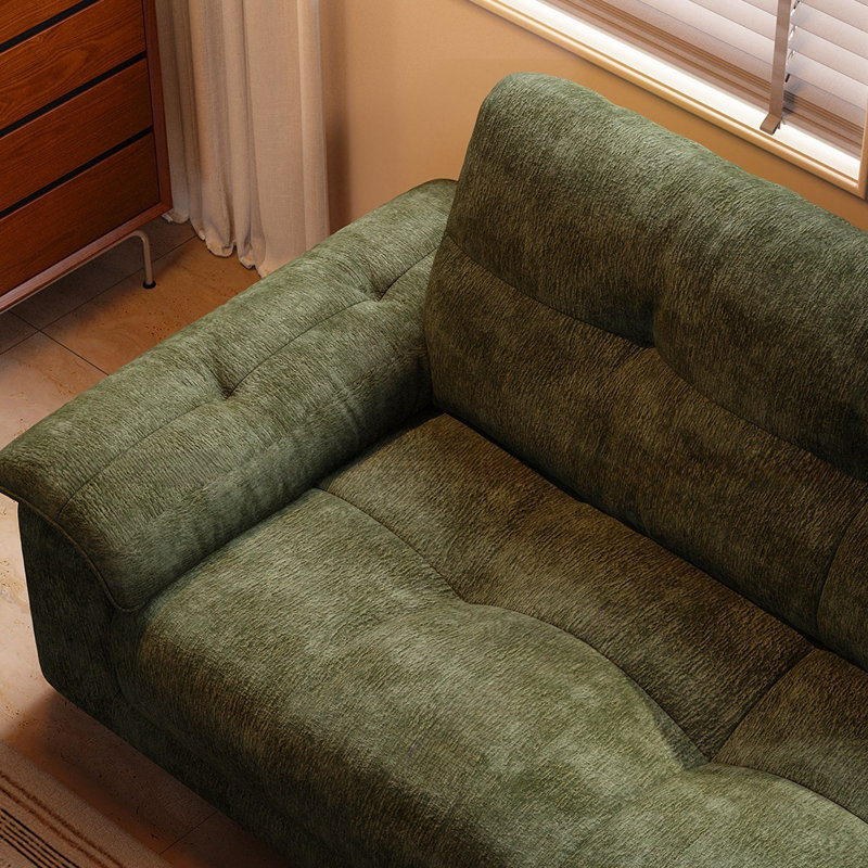 Retro Mid-Century Straight Small-Space Sofa