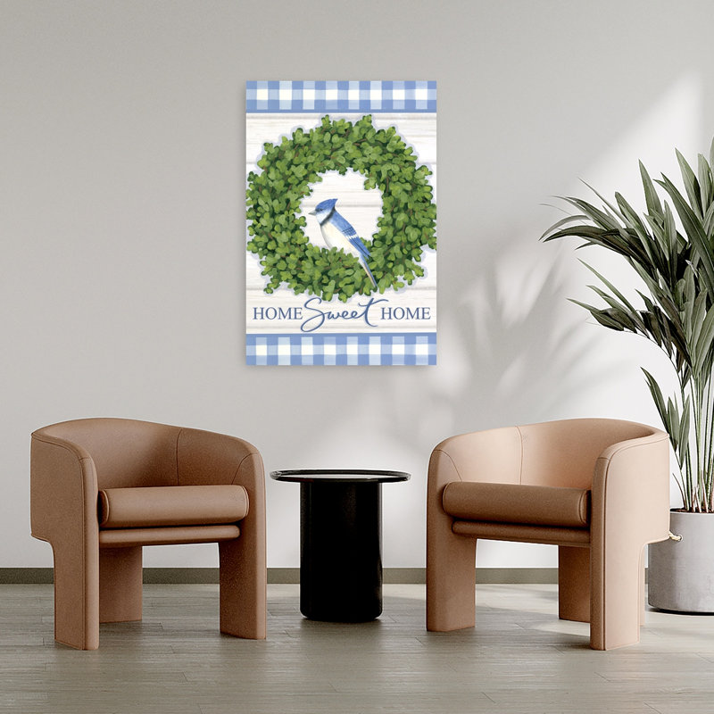 Art contemporain, Bluebird Home Sweet Home, H 36 po x l 24 po