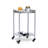Round Coffee Table With Wheels 2-Tier Movable Side Tables Silver Metal Detachable Bedside Nightstand For Bedroom Living Room End Tables Next To Sofa