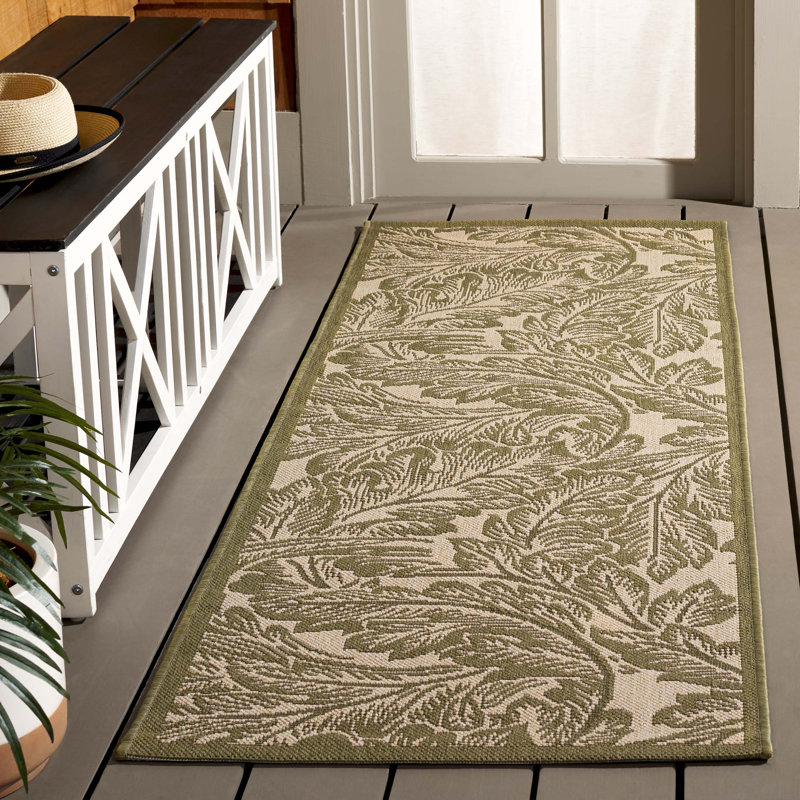 Tapis d'intérieur / extérieur à fleurs Herefordshire Performance, Tapis de couloir 2 pi 3 po x 6 pi 7 po