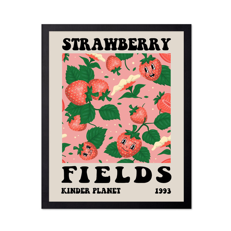 Champs de fraises, Unframed, Poster, 16"H x 20"W