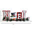 Lettres de table en bois rustique Noel