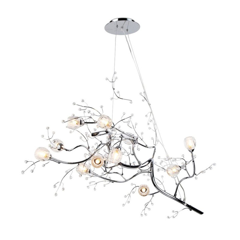 Lustre 12 branches en forme d'arbre à intensité variable Moseley