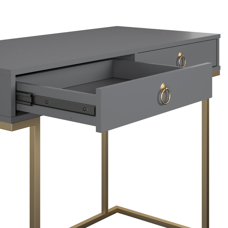 Steel Writing Desk, Graphite Grey