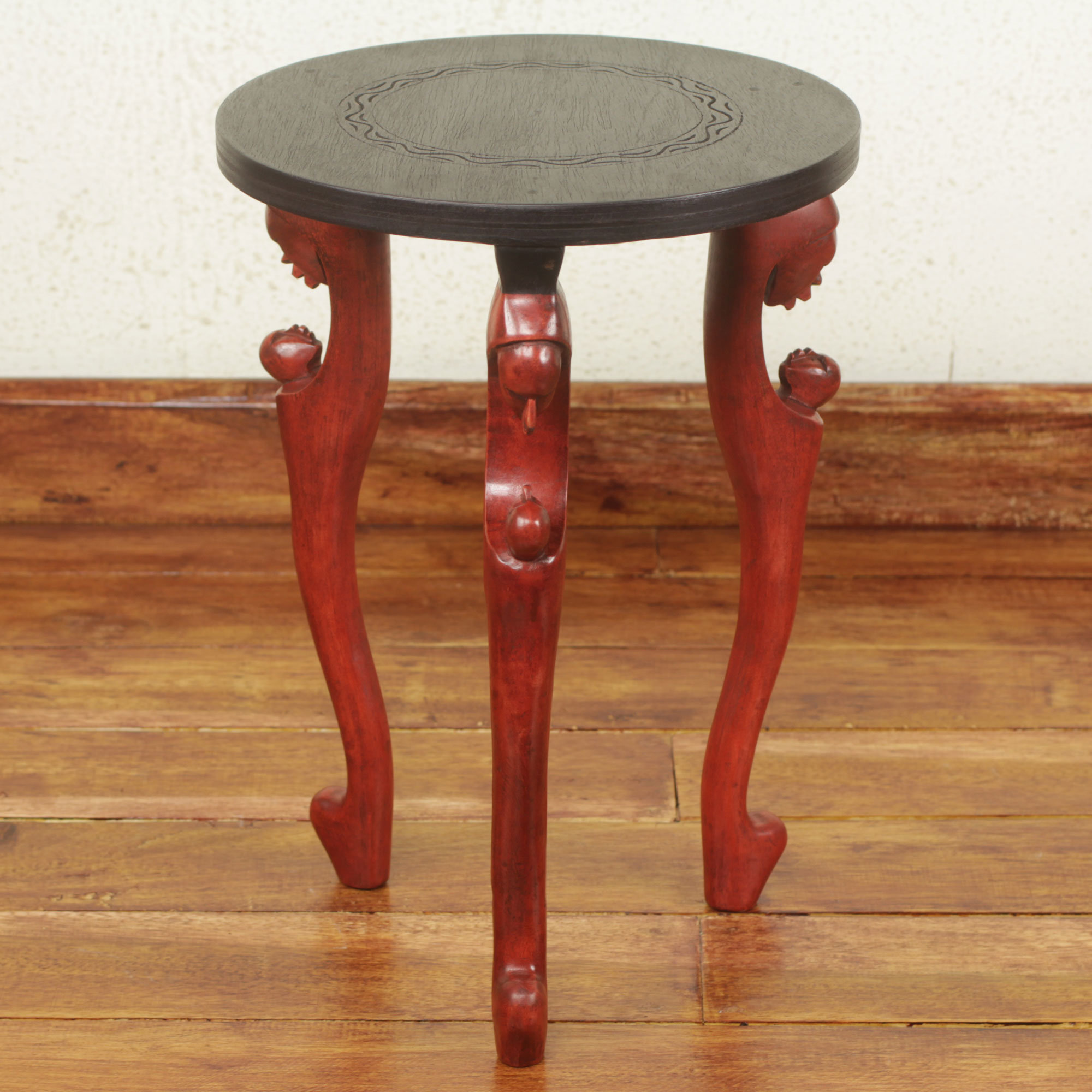 African End Table World Menagerie Clotille African Mother Wood End Table | Wayfair