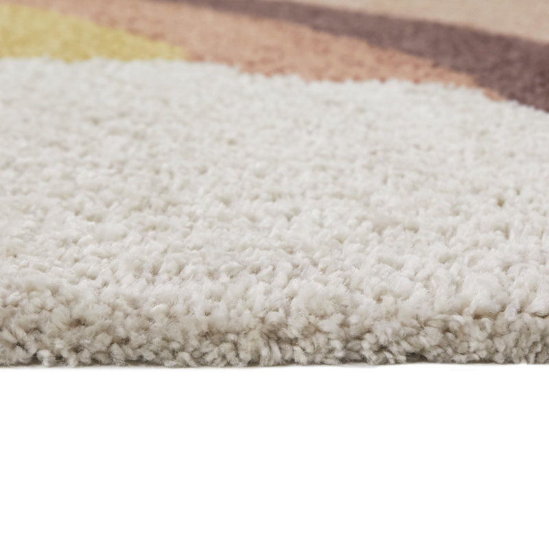 Pink and Multicolor Synthetic Shag Kids' Area Rug