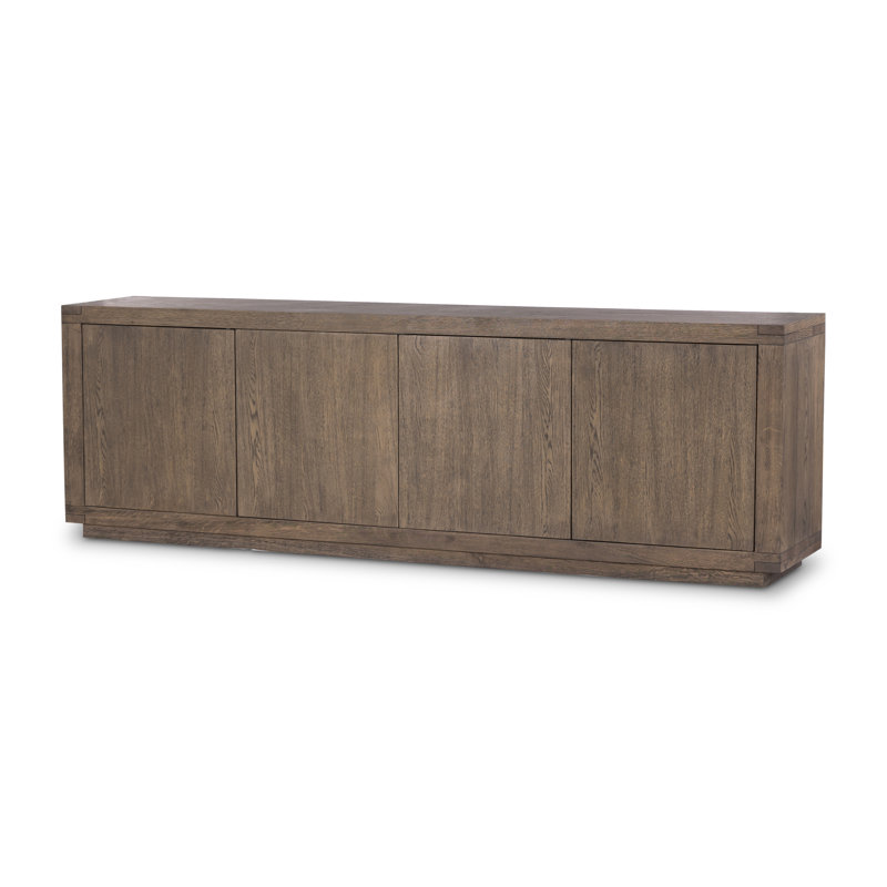 WARBY 94'' W Solid Wood Sideboard, Worn Oak