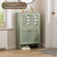 Armoire à chaussures avec 2 tiroirs rabattables, range-chaussures autoportant étroit avec portes à persiennes, armoire à chaussures pour vestibule-2028661082