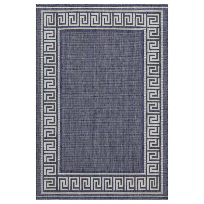 Tapis bleu intérieur / extérieur, Rectangle 7 pi 10 po x 10 pi 3 po