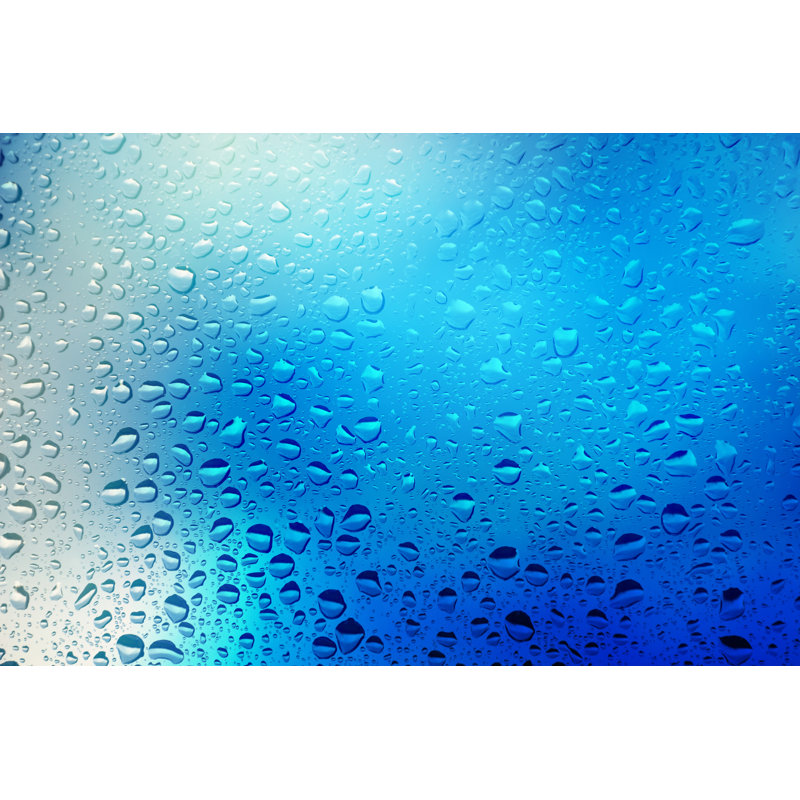 Close Up Of Water Droplets On A Window by Bgfoto - Print, 61cm H x 91cm W