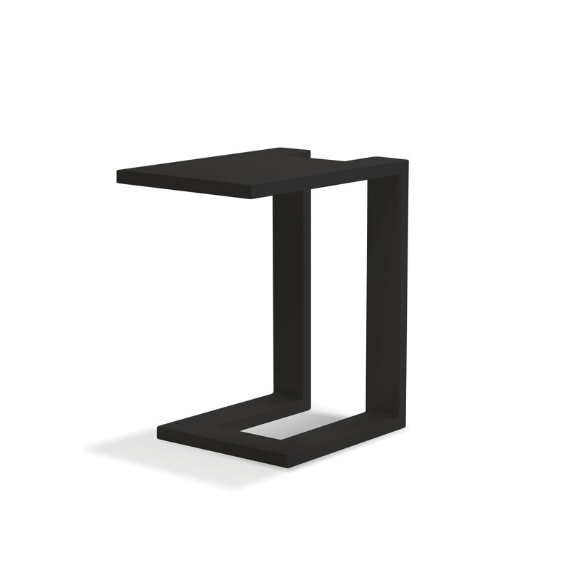 Table d'appoint en aluminium Marselia, Noir