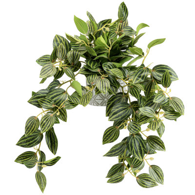Fausse plante artificielle en pot de ciment