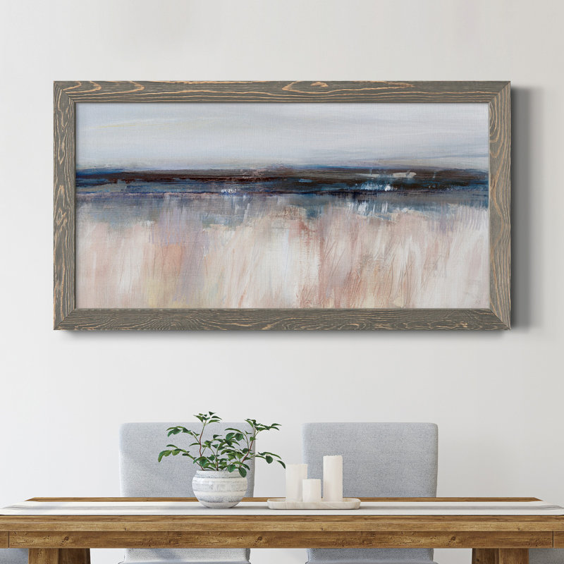 " Tide At Dawn " Painting Print, Gray Framed