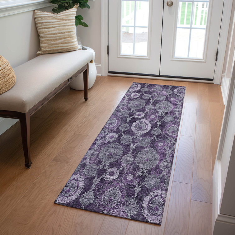 Malchow Washable Damask Indoor / Outdoor Rug
