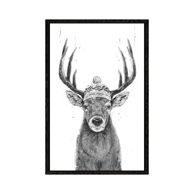 Let's Go Outside In Black And White by Balazs Solti - Print on Canvas, Black Framed, 152.5 cm H x 101.5 cm W