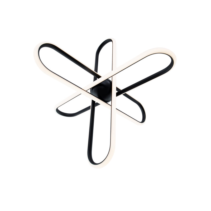 Valerius 3 - Light LED Chandelier, Black