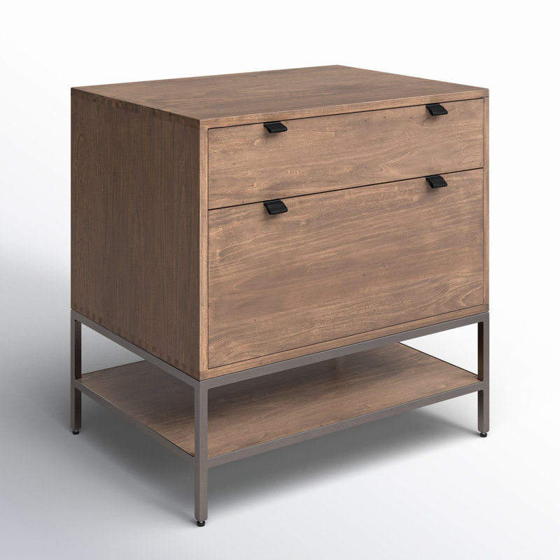 Loki 30'' Wide 2 -Drawer Solid Wood File Cabinet, Auburn Poplar