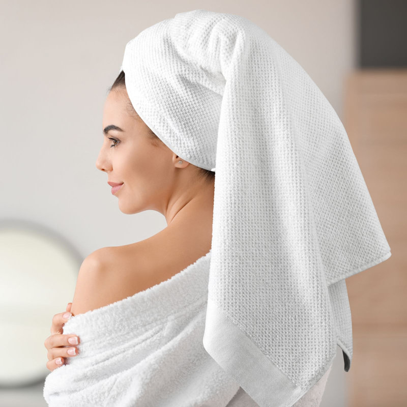 Kohle Midweight Jacquard Hand Towel, White