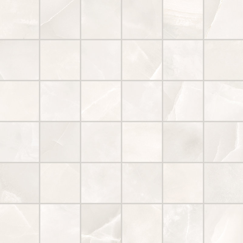 Cristal mosaïque onyx 2X2 Selena, Blanc