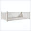 Balancelle de jardin simple minimaliste avec structure en bois d'acacia et design incliné - Blanc-129584783