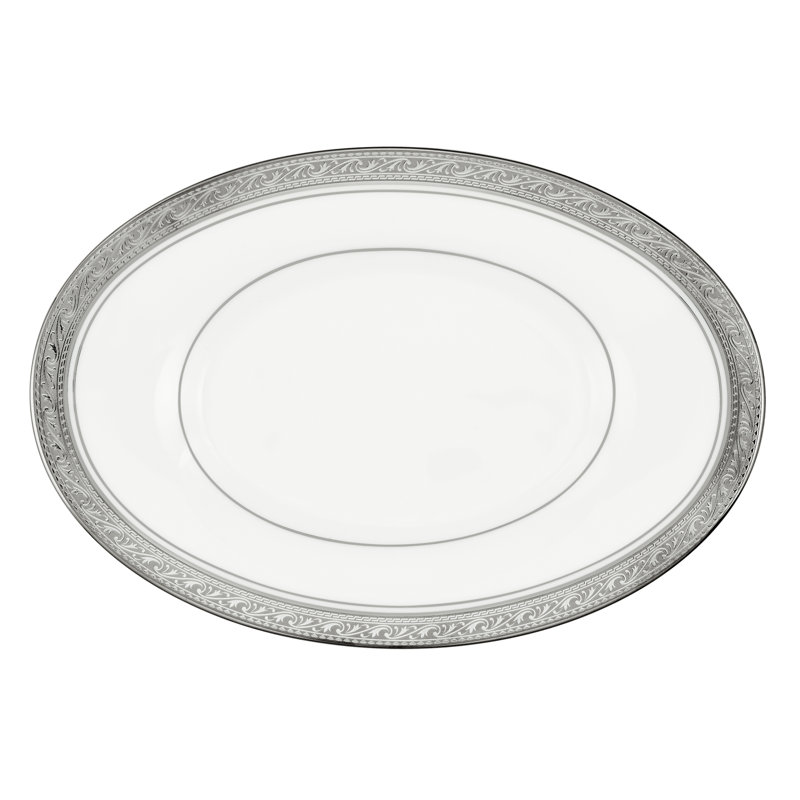 Noritake Crestwood Butter/Relish Tray, 8", Platinum