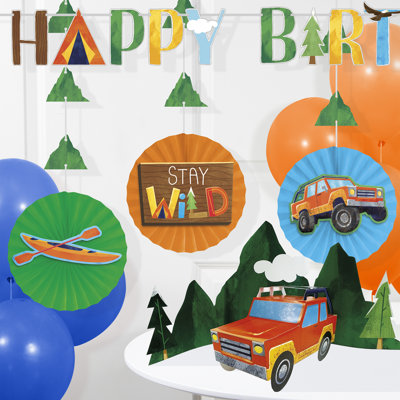 Outdoor Adventures Birthday Party Decorations 35 ct
