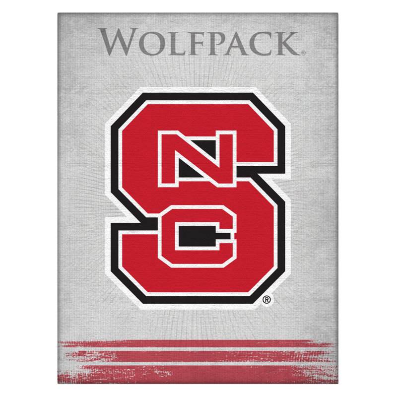 NCAA Print on Canvas, 15" H x 20" W x 1" D, North Carolina State Wolfpack