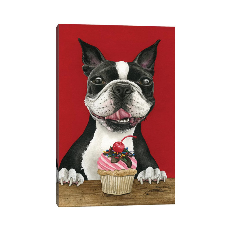 «Boston Cupcake» par Tracy Lizotte - impression, H 26 po x l 18 po x 1,5 po, Toile tendue, Aucun mat