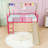 Twin Metal House Loft Bed With Slide And Ladder-1100496202