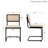 Marlow 18.1" H Mid-Century Modern Rattan Dining Chairs with Rattan Cane Backrest-1289408526