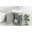 Meuble-lavabo gris 18,6 po avec planche et lavabo en céramique, tablette incluse-1142543135