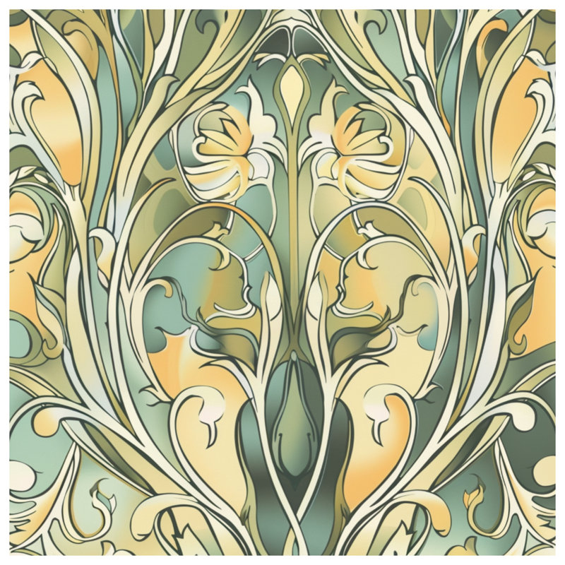 Couvre-lit matelassé Art Nouveau, Double