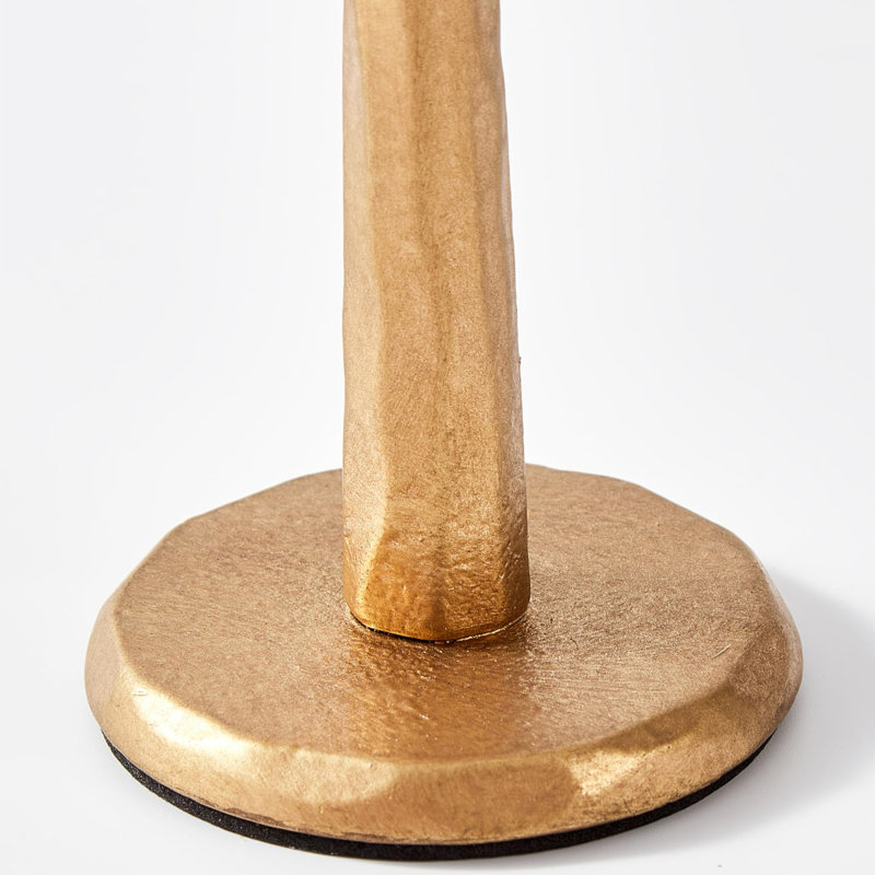 Ensemble de porte-bougies en fer, bougeoirs en or antique pour bougies standard (ensemble de 3)