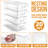 20 Pack Clear Plastic Storage Bins with Handles for Shelves