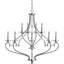 Lustre candélabre empire classique / traditionnel 12 lumières Tes