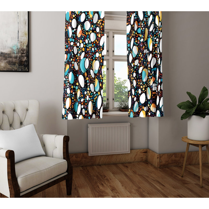 Paire de rideaux semi-transparents en polyester Aretusa, L 40 po x L 82 po