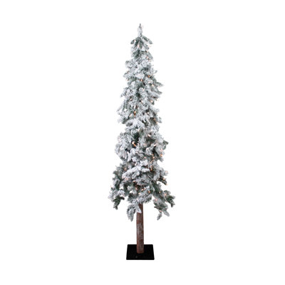 Sapin de Noël artificiel pré-éclairé en pin vert 6 'avec 300 lumières blanches