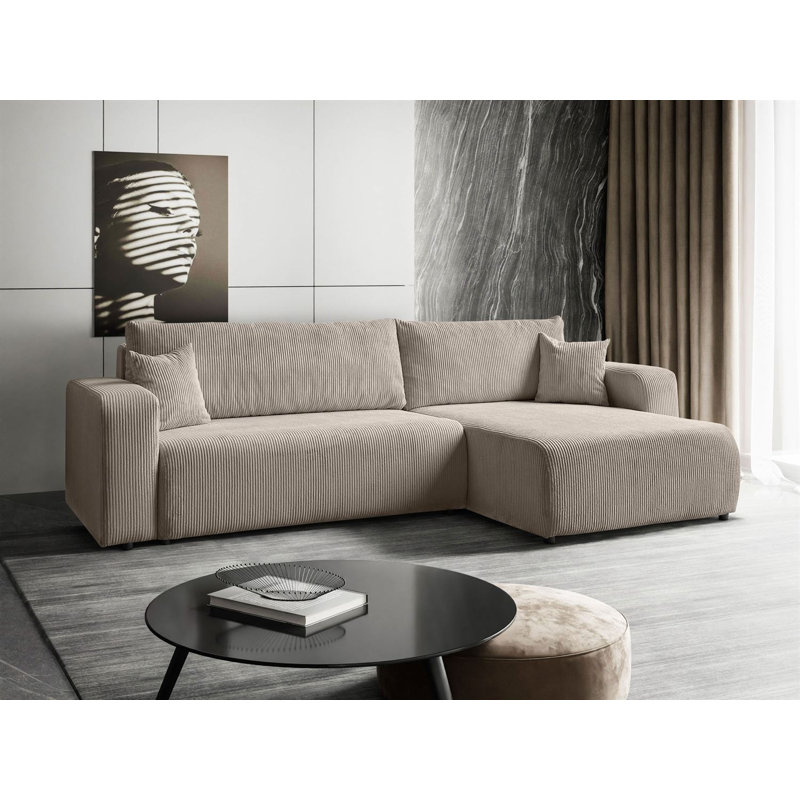 Cittlali 4 Seater Corner Sofa Bed , Beige