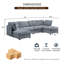 Canapé modulaire 6 pièces avec sièges de rangement et revêtement en velours côtelé, canapé convertible L / U / canapé-1899712603