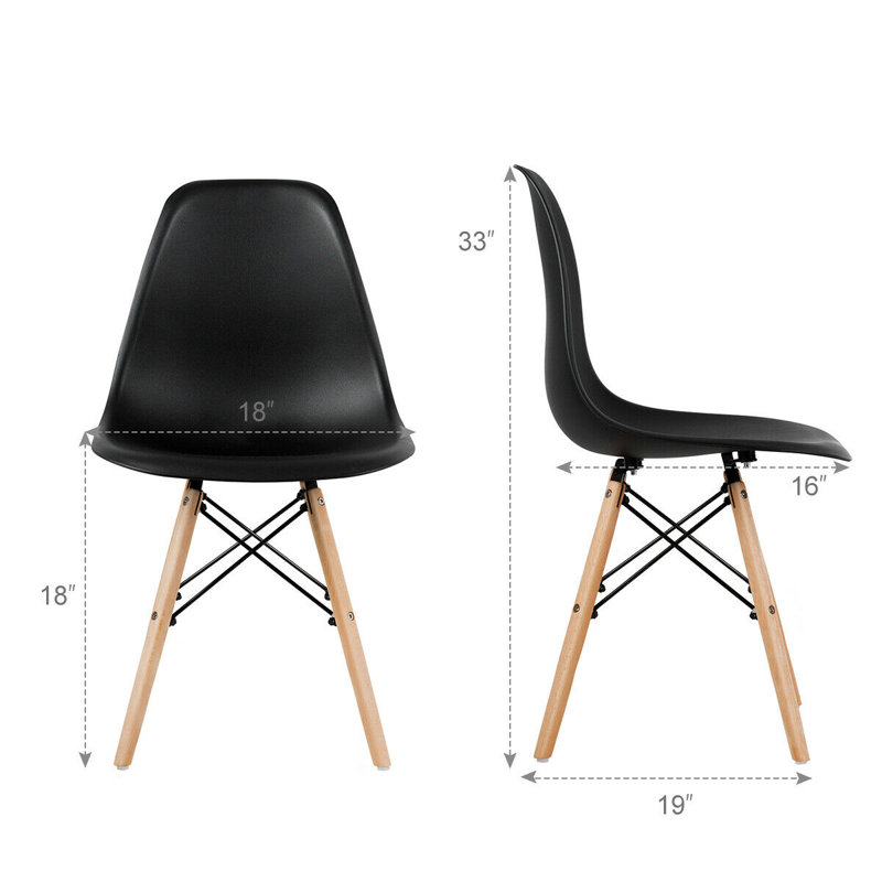 18'' H Side Chair, Black