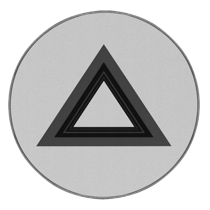 Tapis gris moelleux doux et minimaliste Havertown, 4' Round